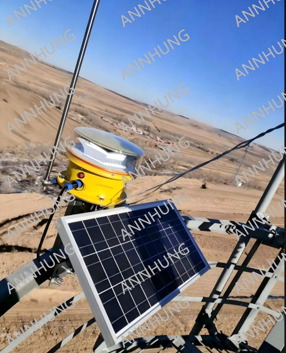 mais recente caso da empresa sobre Exibição do caso do projeto de luz de obstrução de aviação de média intensidade movida a energia solar