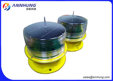 Iluminação de borda de pista de decolagem solar do aeródromo amarelo vermelho com baterias recicláveis