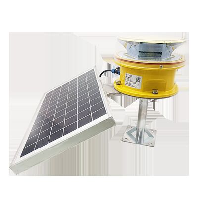 Luz de Obstrução Solar para Aviação LED Vermelha de Intensidade Média com Liga de Alumínio IP66 e Brilho ≥2000cd